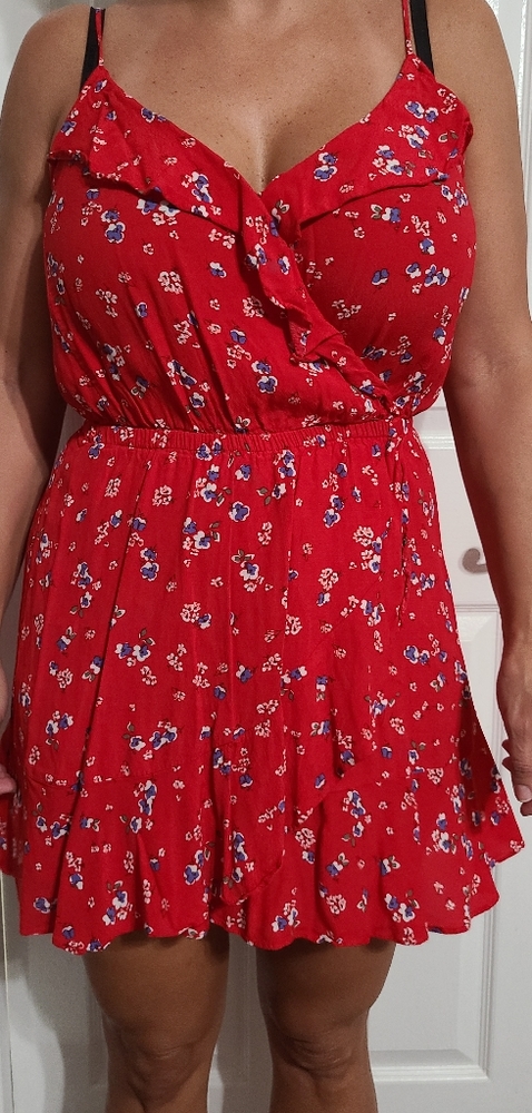 Express Red Floral sundress